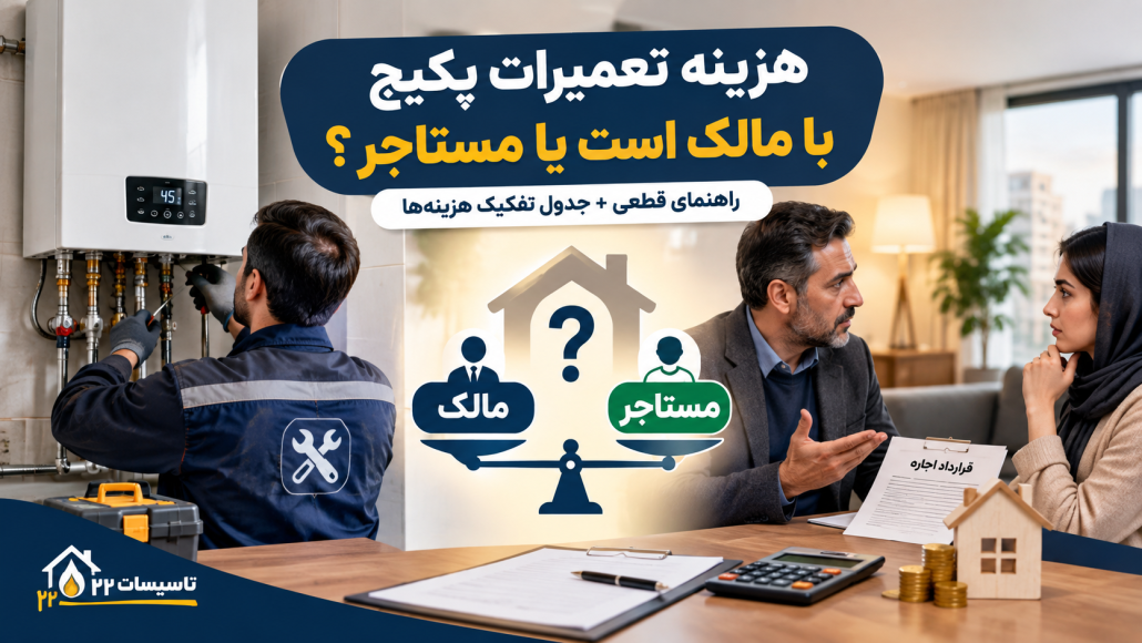هزینه تعمیرات پکیج با مالک است یا مستاجر؟